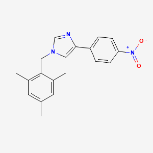 molecular formula C19H19N3O2 B3494441 4-(4-NITROPHENYL)-1-[(2,4,6-TRIMETHYLPHENYL)METHYL]-1H-IMIDAZOLE 