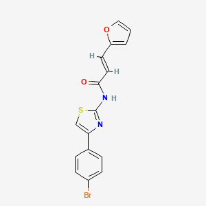 (2E)-N-[4-(4-bromophenyl)-1,3-thiazol-2-yl]-3-(furan-2-yl)prop-2-enamide