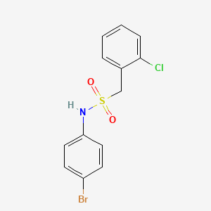 molecular formula C13H11BrClNO2S B3494452 N-(4-bromophenyl)-1-(2-chlorophenyl)methanesulfonamide 