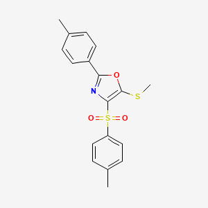 2-(4-methylphenyl)-4-[(4-methylphenyl)sulfonyl]-5-(methylthio)-1,3-oxazole