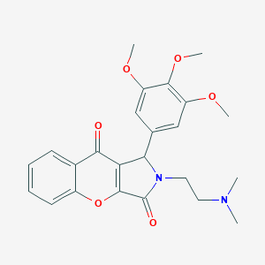 molecular formula C24H26N2O6 B349452 2-(2-(Dimethylamino)ethyl)-1-(3,4,5-trimethoxyphenyl)-1,2-dihydrochromeno[2,3-c]pyrrole-3,9-dione CAS No. 631866-46-1