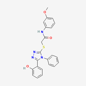 2-{[5-(2-HYDROXYPHENYL)-4-PHENYL-1,2,4-TRIAZOL-3-YL]SULFANYL}-N-(3-METHOXYPHENYL)ACETAMIDE