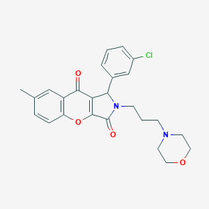 molecular formula C25H25ClN2O4 B349454 1-(3-chlorophenyl)-7-methyl-2-(3-morpholin-4-ylpropyl)-1H-chromeno[2,3-c]pyrrole-3,9-dione CAS No. 631881-91-9