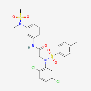 molecular formula C23H23Cl2N3O5S2 B3494581 N~2~-(2,5-dichlorophenyl)-N~1~-{3-[methyl(methylsulfonyl)amino]phenyl}-N~2~-[(4-methylphenyl)sulfonyl]glycinamide 