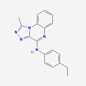 molecular formula C18H17N5 B3494608 N-(4-ethylphenyl)-1-methyl-[1,2,4]triazolo[4,3-a]quinoxalin-4-amine 