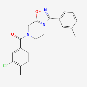 3-chloro-4-methyl-N-{[3-(3-methylphenyl)-1,2,4-oxadiazol-5-yl]methyl}-N-(propan-2-yl)benzamide