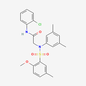 N-(2-chlorophenyl)-2-(N-(2-methoxy-5-methylphenyl)sulfonyl-3,5-dimethylanilino)acetamide