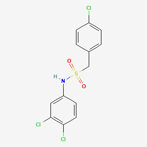 molecular formula C13H10Cl3NO2S B3494679 1-(4-chlorophenyl)-N-(3,4-dichlorophenyl)methanesulfonamide 