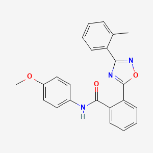 molecular formula C23H19N3O3 B3494683 N-(4-methoxyphenyl)-2-[3-(2-methylphenyl)-1,2,4-oxadiazol-5-yl]benzamide 