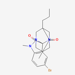 molecular formula C20H24BrN3O2 B3494703 5'-bromo-1',5-dimethyl-7-propyl-6H-spiro[1,3-diazatricyclo[3.3.1.1~3,7~]decane-2,3'-indole]-2',6(1'H)-dione 