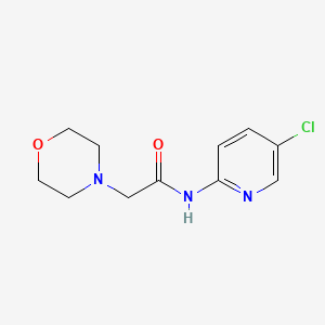 molecular formula C11H14ClN3O2 B3494714 N-(5-chloro-2-pyridinyl)-2-(4-morpholinyl)acetamide 