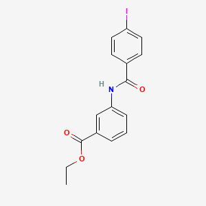 molecular formula C16H14INO3 B3494767 ethyl 3-[(4-iodobenzoyl)amino]benzoate 