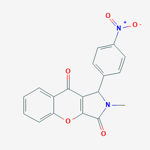 molecular formula C18H12N2O5 B349477 1-{4-Nitrophenyl}-2-methyl-1,2-dihydrochromeno[2,3-c]pyrrole-3,9-dione CAS No. 862193-11-1
