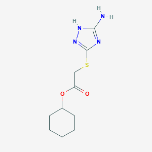 molecular formula C10H16N4O2S B349478 cyclohexyl 2-(5-amino-4H-1,2,4-triazol-3-ylthio)acetate CAS No. 692749-91-0