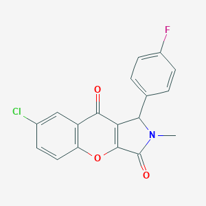 molecular formula C18H11ClFNO3 B349479 7-Chloro-1-(4-fluorophenyl)-2-methyl-1,2-dihydrochromeno[2,3-c]pyrrole-3,9-dione CAS No. 862200-10-0