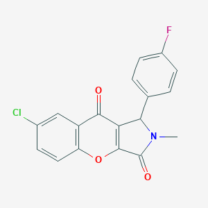 molecular formula C18H11ClFNO3 B349479 7-氯-1-(4-氟苯基)-2-甲基-1,2-二氢色烯并[2,3-c]吡咯-3,9-二酮 CAS No. 862200-10-0