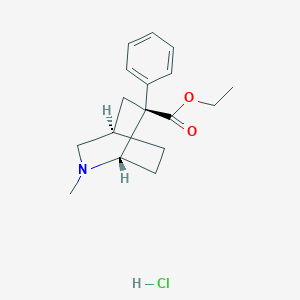 B034948 2-Methyl-6-endo-phenyl-6-exo-carbethoxy-2-azabicyclo(2.2.2)octane hydrochloride CAS No. 110549-08-1