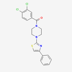 molecular formula C20H17Cl2N3OS B3494804 1-(3,4-dichlorobenzoyl)-4-(4-phenyl-1,3-thiazol-2-yl)piperazine 