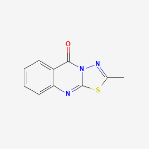 molecular formula C10H7N3OS B3494806 2-methyl-5H-[1,3,4]thiadiazolo[2,3-b]quinazolin-5-one 