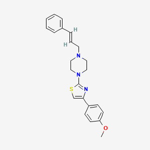 molecular formula C23H25N3OS B3494815 1-[4-(4-methoxyphenyl)-1,3-thiazol-2-yl]-4-[(2E)-3-phenylprop-2-en-1-yl]piperazine 