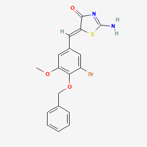 5-[4-(benzyloxy)-3-bromo-5-methoxybenzylidene]-2-imino-1,3-thiazolidin-4-one