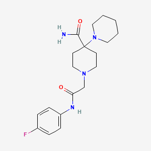 1-{[N-(4-fluorophenyl)carbamoyl]methyl}-4-piperidylpiperidine-4-carboxamide