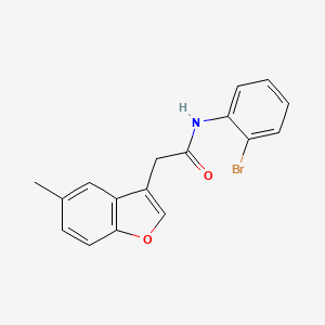 molecular formula C17H14BrNO2 B3494843 N-(2-bromophenyl)-2-(5-methyl-1-benzofuran-3-yl)acetamide 