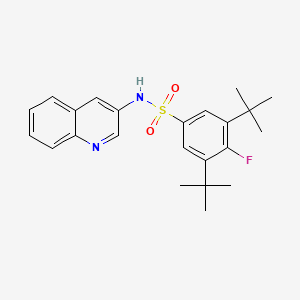 3,5-di-tert-butyl-4-fluoro-N-(quinolin-3-yl)benzenesulfonamide