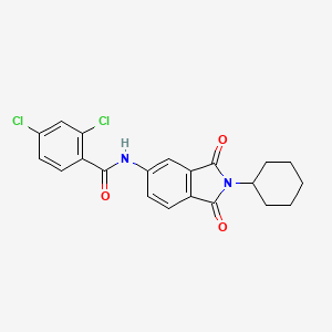 2,4-dichloro-N-(2-cyclohexyl-1,3-dioxo-2,3-dihydro-1H-isoindol-5-yl)benzamide