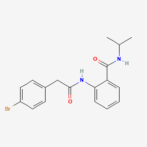 molecular formula C18H19BrN2O2 B3494861 2-[2-(4-BROMOPHENYL)ACETAMIDO]-N-(PROPAN-2-YL)BENZAMIDE 