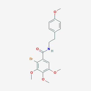 molecular formula C19H22BrNO5 B3494863 2-bromo-3,4,5-trimethoxy-N-[2-(4-methoxyphenyl)ethyl]benzamide 