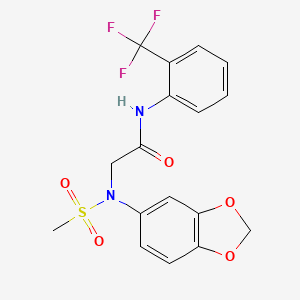 N~2~-1,3-benzodioxol-5-yl-N~2~-(methylsulfonyl)-N~1~-[2-(trifluoromethyl)phenyl]glycinamide