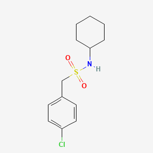 molecular formula C13H18ClNO2S B3494876 1-(4-chlorophenyl)-N-cyclohexylmethanesulfonamide 