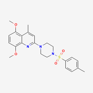 5,8-DIMETHOXY-4-METHYL-2-[4-(4-METHYLBENZENESULFONYL)PIPERAZIN-1-YL]QUINOLINE