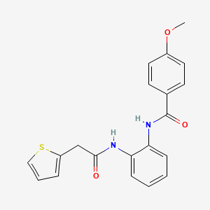 molecular formula C20H18N2O3S B3494887 4-methoxy-N-{2-[(2-thienylacetyl)amino]phenyl}benzamide 