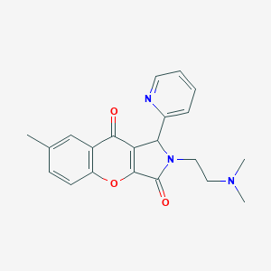 molecular formula C21H21N3O3 B349490 2-(2-(Dimethylamino)ethyl)-7-methyl-1-(pyridin-2-yl)-1,2-dihydrochromeno[2,3-c]pyrrole-3,9-dione CAS No. 874397-64-5