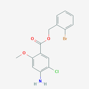 (2-Bromophenyl)methyl 4-amino-5-chloro-2-methoxybenzoate