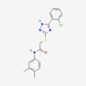 2-{[5-(2-Chlorophenyl)-4H-1,2,4-triazol-3-YL]sulfanyl}-N-(3,4-dimethylphenyl)acetamide