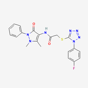 N~1~-(1,5-DIMETHYL-3-OXO-2-PHENYL-2,3-DIHYDRO-1H-PYRAZOL-4-YL)-2-{[1-(4-FLUOROPHENYL)-1H-1,2,3,4-TETRAAZOL-5-YL]SULFANYL}ACETAMIDE