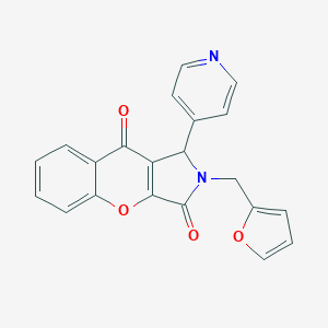 molecular formula C21H14N2O4 B349493 2-(2-Furylmethyl)-1-(4-pyridinyl)-1,2-dihydrochromeno[2,3-c]pyrrole-3,9-dione CAS No. 874462-90-5