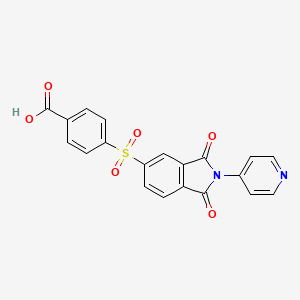 4-{[1,3-DIOXO-2-(4-PYRIDYL)-2,3-DIHYDRO-1H-ISOINDOL-5-YL]SULFONYL}BENZOIC ACID