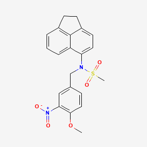 molecular formula C21H20N2O5S B3494951 N-(1,2-dihydro-5-acenaphthylenyl)-N-(4-methoxy-3-nitrobenzyl)methanesulfonamide 