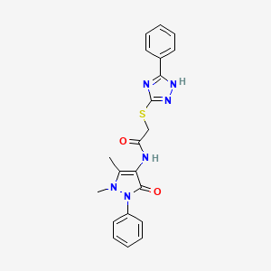 N~1~-(1,5-DIMETHYL-3-OXO-2-PHENYL-2,3-DIHYDRO-1H-PYRAZOL-4-YL)-2-[(5-PHENYL-4H-1,2,4-TRIAZOL-3-YL)SULFANYL]ACETAMIDE