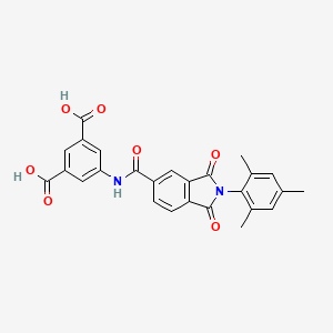 molecular formula C26H20N2O7 B3494961 5-[1,3-DIOXO-2-(2,4,6-TRIMETHYLPHENYL)-2,3-DIHYDRO-1H-ISOINDOLE-5-AMIDO]BENZENE-1,3-DICARBOXYLIC ACID 