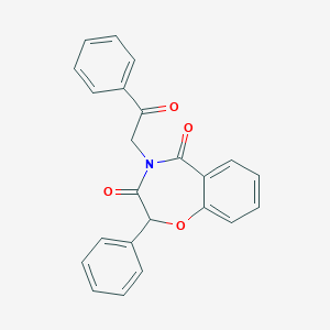 molecular formula C23H17NO4 B349499 4-(2-oxo-2-phenylethyl)-2-phenyl-1,4-benzoxazepine-3,5(2H,4H)-dione CAS No. 904508-98-1