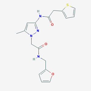 N-(2-furylmethyl)-2-{5-methyl-3-[(2-thienylacetyl)amino]-1H-pyrazol-1-yl}acetamide