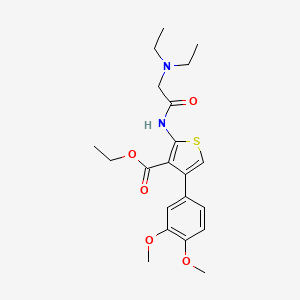 molecular formula C21H28N2O5S B3495048 ethyl 2-[(N,N-diethylglycyl)amino]-4-(3,4-dimethoxyphenyl)-3-thiophenecarboxylate 