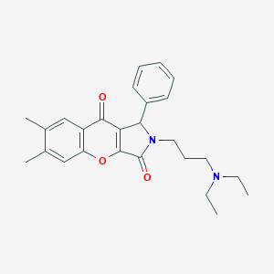molecular formula C26H30N2O3 B349505 2-(3-(Diethylamino)propyl)-6,7-dimethyl-1-phenyl-1,2-dihydrochromeno[2,3-c]pyrrole-3,9-dione CAS No. 886164-56-3