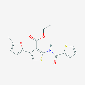 molecular formula C17H15NO4S2 B3495059 ethyl 4-(5-methyl-2-furyl)-2-[(2-thienylcarbonyl)amino]-3-thiophenecarboxylate 