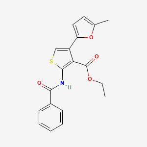 molecular formula C19H17NO4S B3495061 Ethyl 2-benzamido-4-(5-methylfuran-2-yl)thiophene-3-carboxylate 